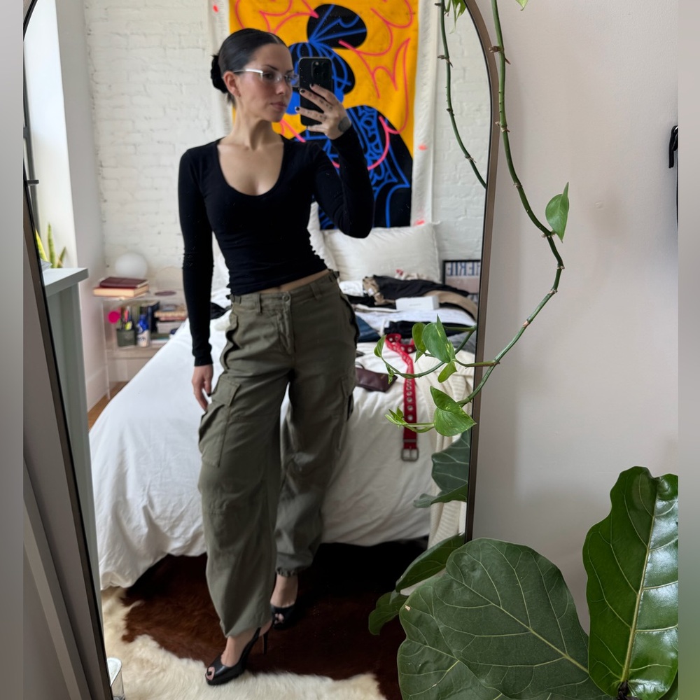 KHAKI GREEN CARGO PANTS